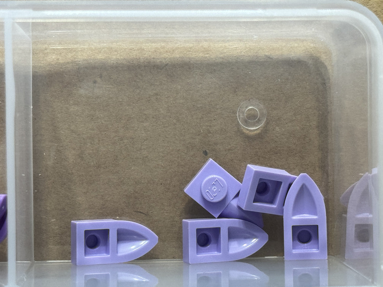 LEGO Parts - Lavender Plate 1 x 1 with Tooth Horizontal - No 49668 - QTY 5