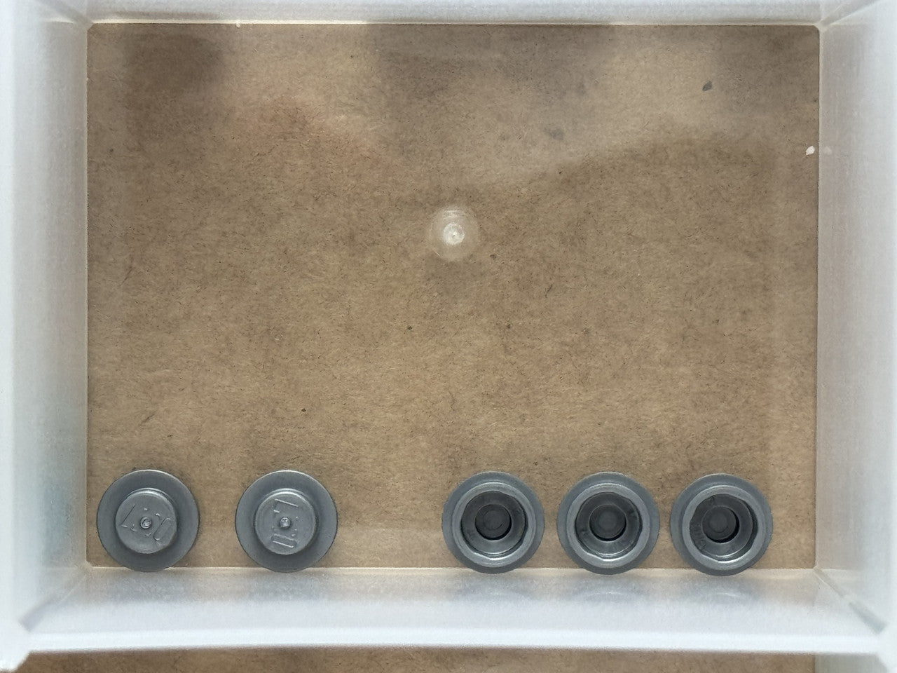 LEGO Parts - Flat Silver Plate, Round 1 x 1 - No 4073 - QTY 5