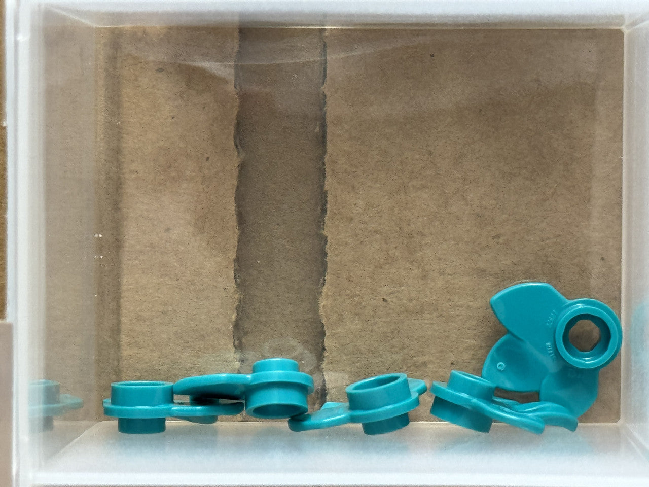LEGO Parts - Dark Turquoise Plant Plate, Round 1 x 1 3 Leaves - No 32607 - QTY 5