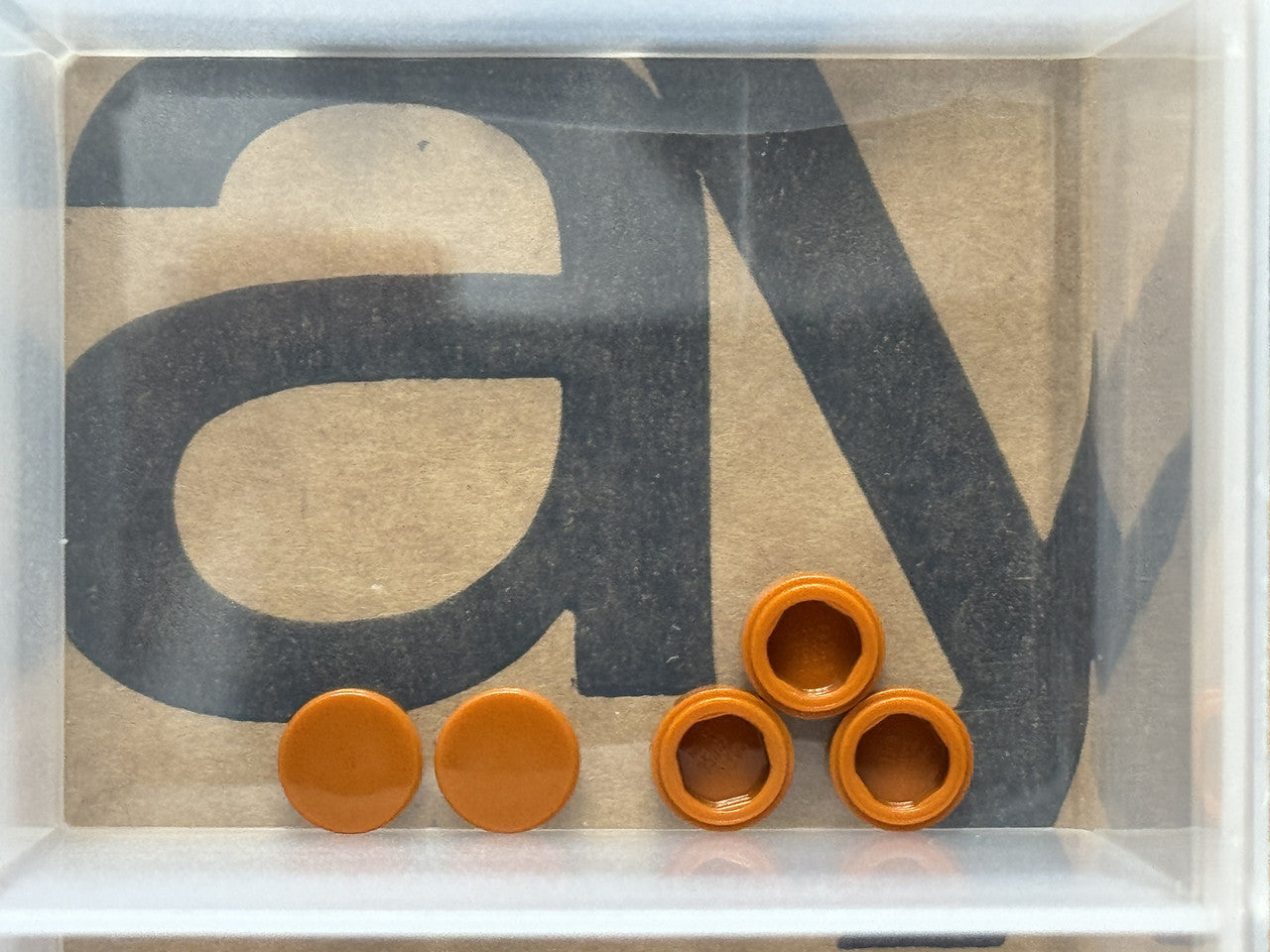 LEGO Parts - Dark Orange Tile, Round 1 x 1 - No 98138 - QTY 5