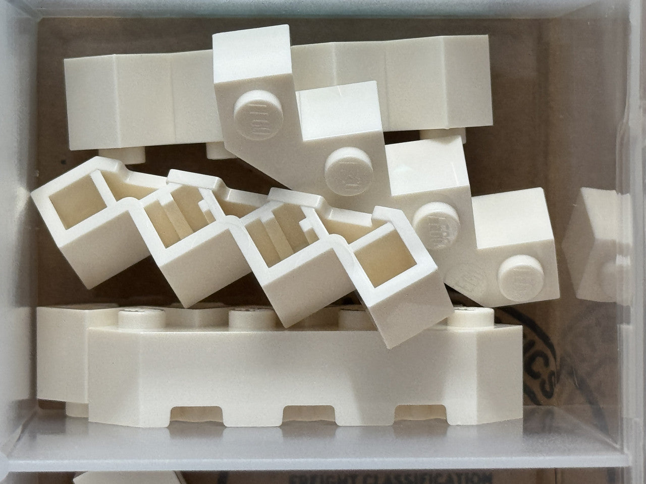 LEGO Parts - White Brick, Modified Facet 4 x 4 - No 14413 - QTY 5