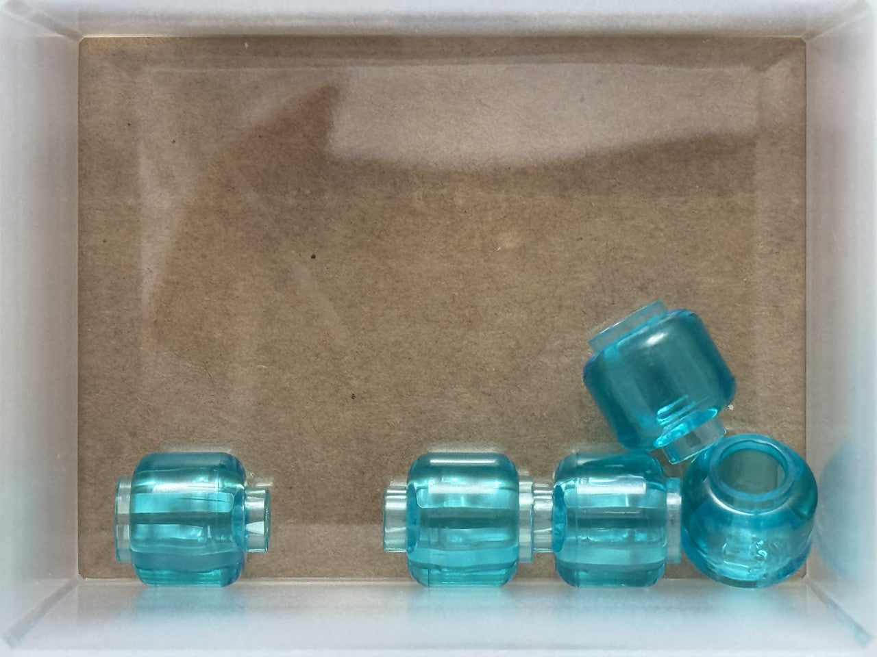 LEGO Parts - Trans-Light Blue Minifigure, Head (Plain) - No 3626 - QTY 5