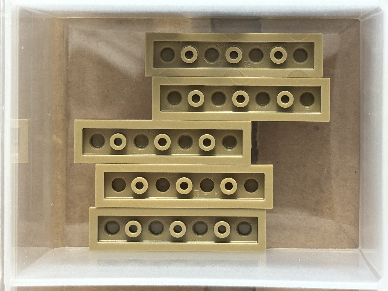 LEGO Parts - Dark Tan Plate 1 x 4 - No 3710 - QTY 5