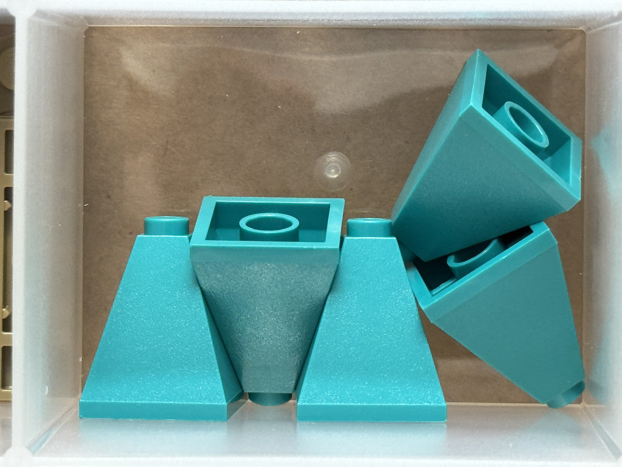 LEGO Parts - Dark Turquoise Slope 75 2 x 2 x 2 Quadruple - No 3688 - QTY 5