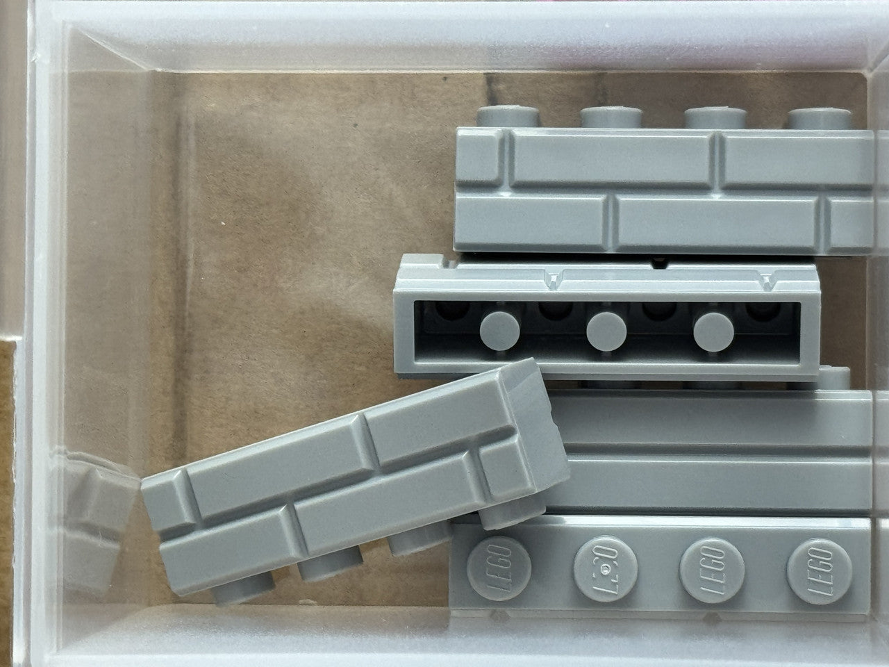 LEGO Parts - Light Bluish Gray Brick 1 x 4 Masonry Profile - No 15533 - QTY 5