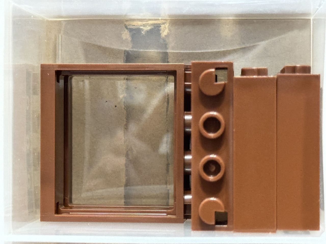 LEGO Parts - Reddish Brown Window 1 x 4 x 3 - No Shutter Tabs - No 60594 - QTY 5