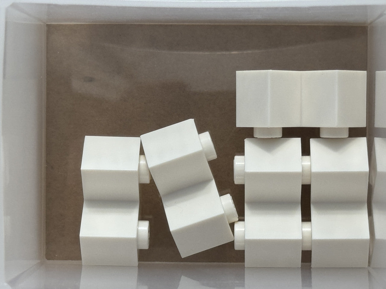 LEGO Parts - White Brick, Modified Facet 2 x 2 - No 87620 - QTY 5