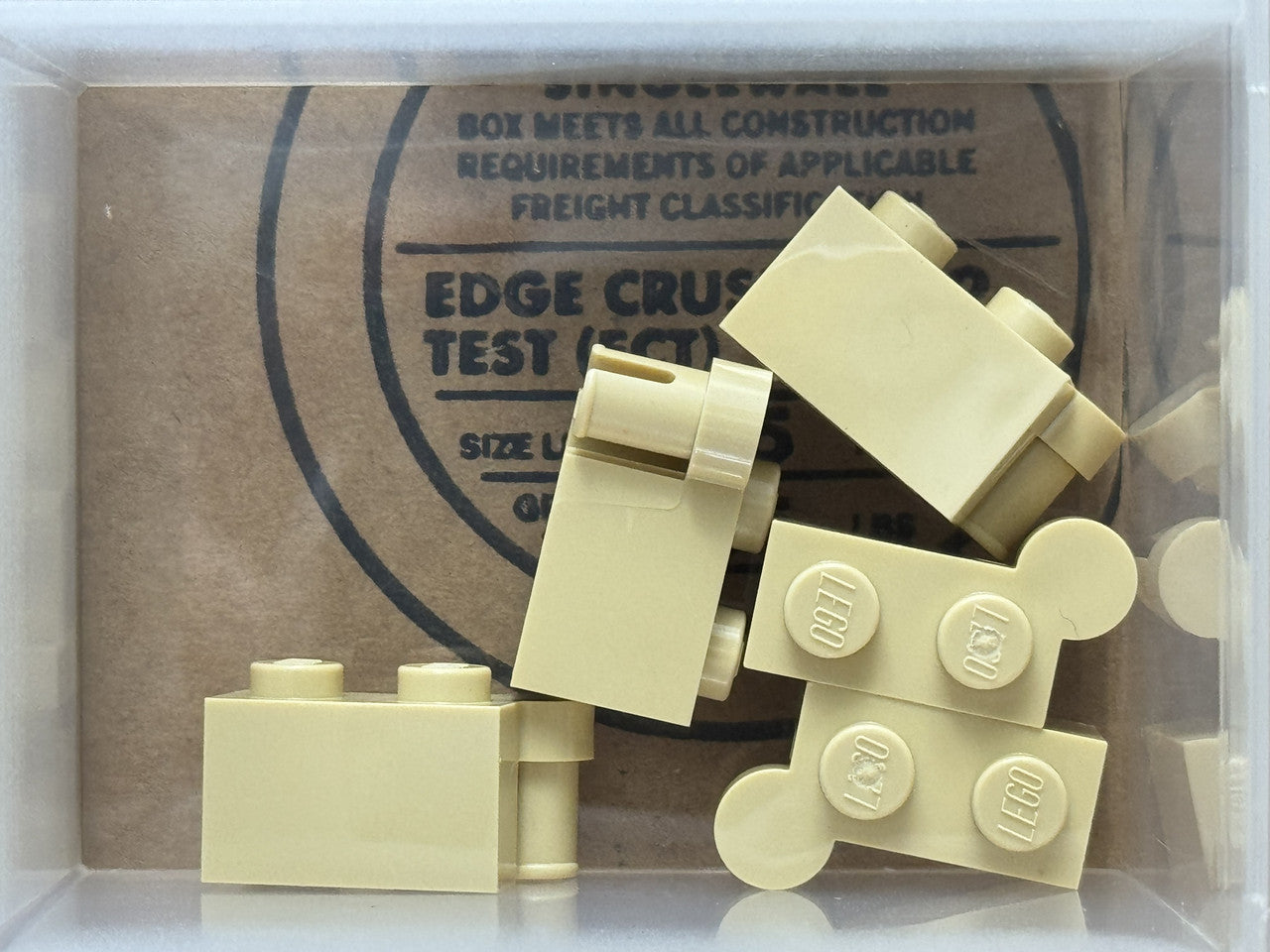 LEGO Parts - Tan Hinge Brick 1 x 4 Swivel Top - No 3830 - QTY 5