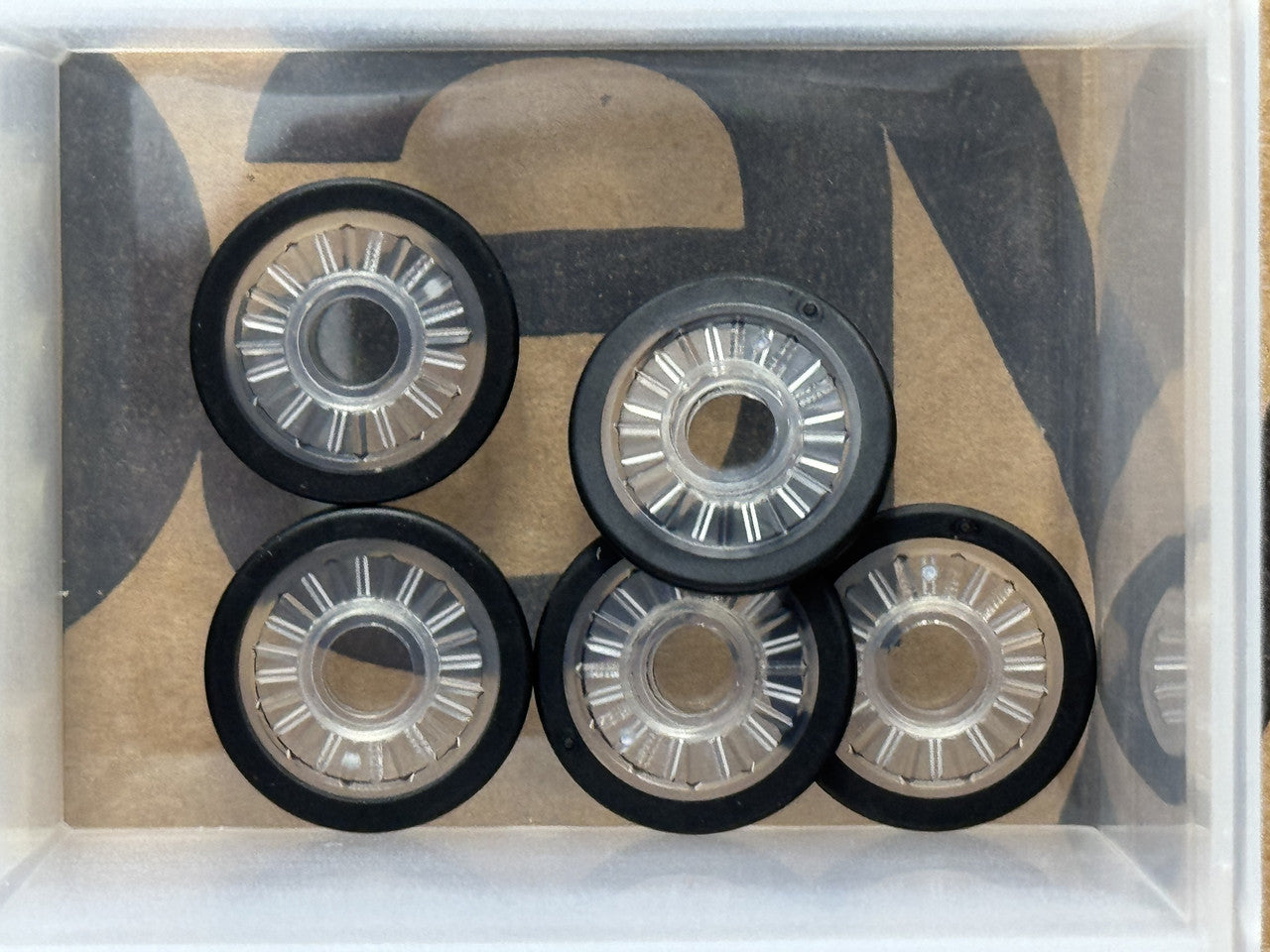 LEGO Parts - Trans-Clear Wheel Wheelchair - No 80441pb01 - QTY 5