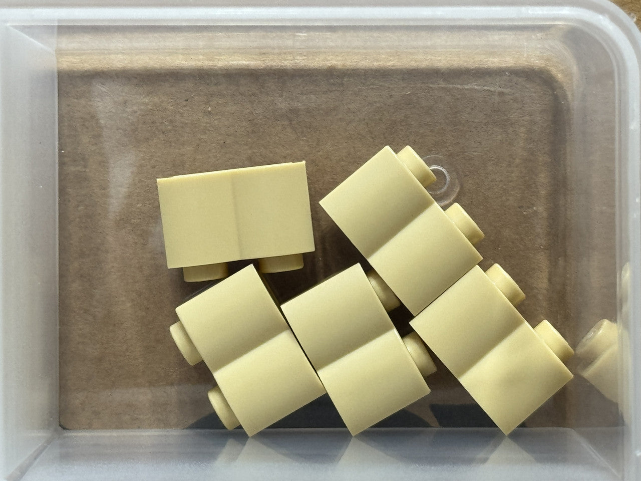 LEGO Parts - Tan Brick, Modified 1 x 2 with Log Profile - No 30136 - QTY 5