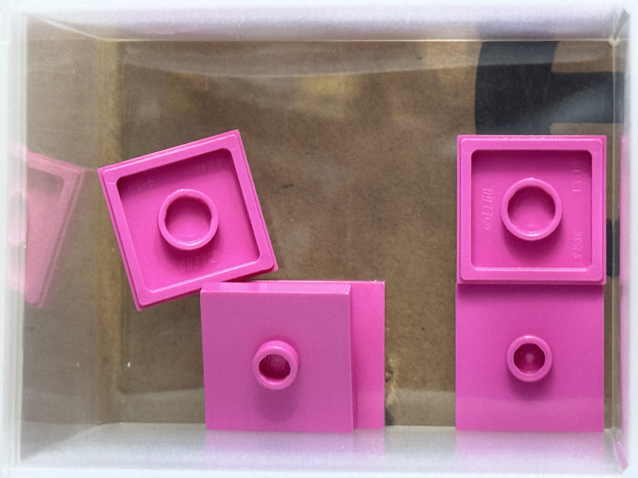 LEGO Parts - Dark Pink Plate 2 x 2 1 Stud in Center (Jumper) - No 87580 - QTY 5