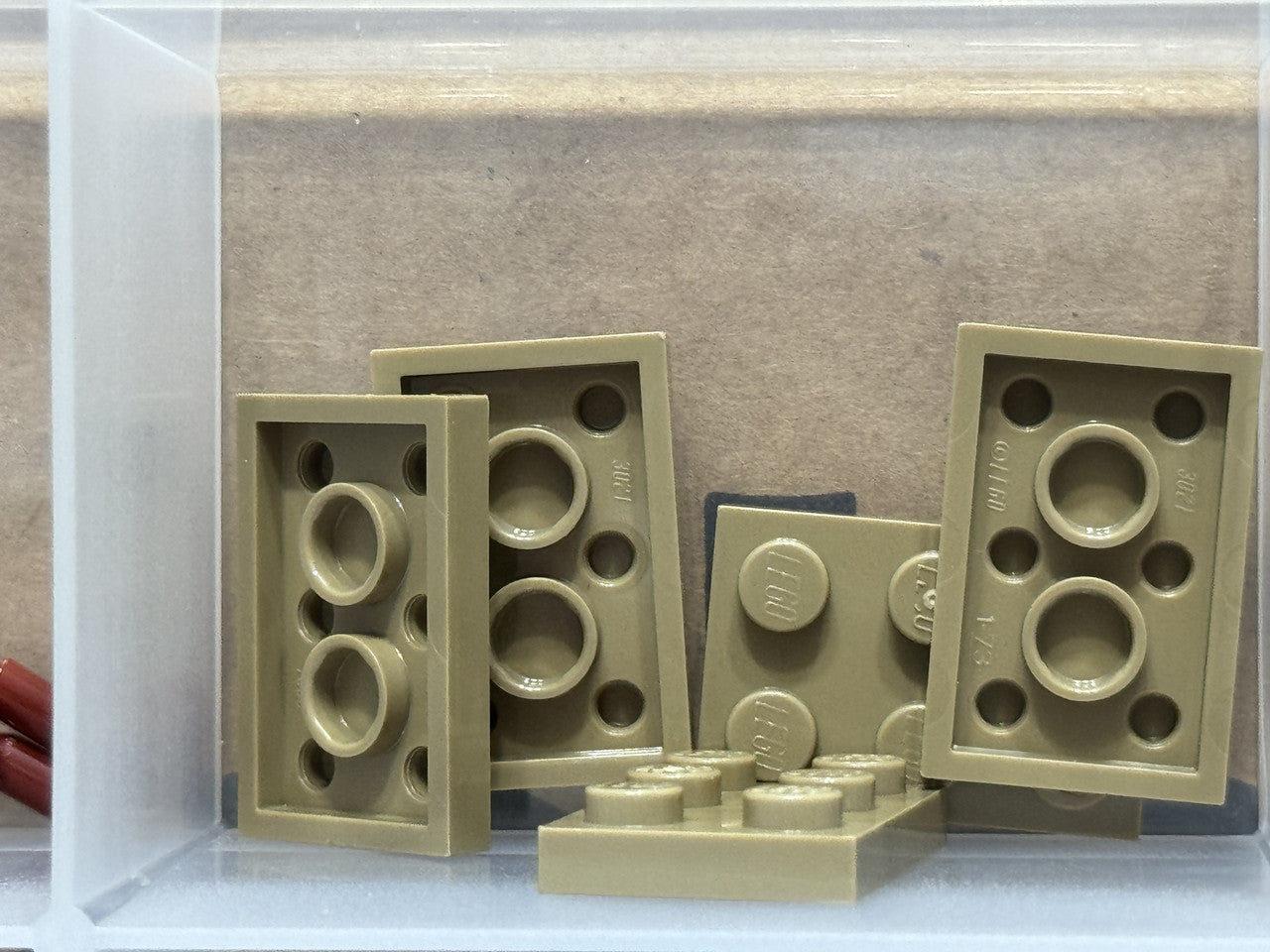 LEGO Parts - Dark Tan Plate 2 x 3 - No 3021 - QTY 5