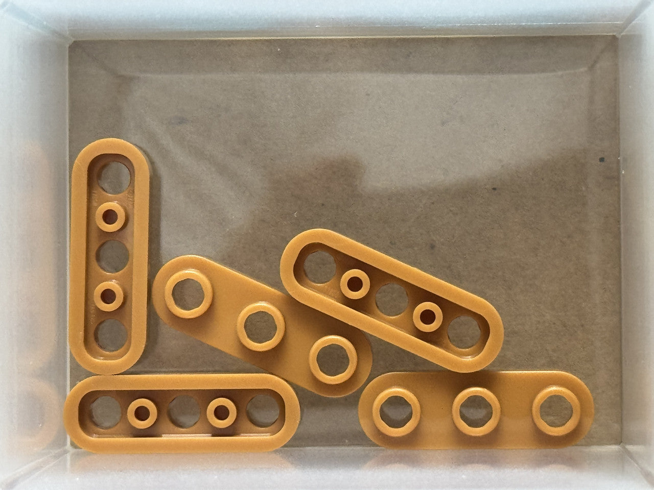 LEGO Parts - Medium Nougat Plate, Round 1 x 3 with Open Studs - No 77850 - QTY 5