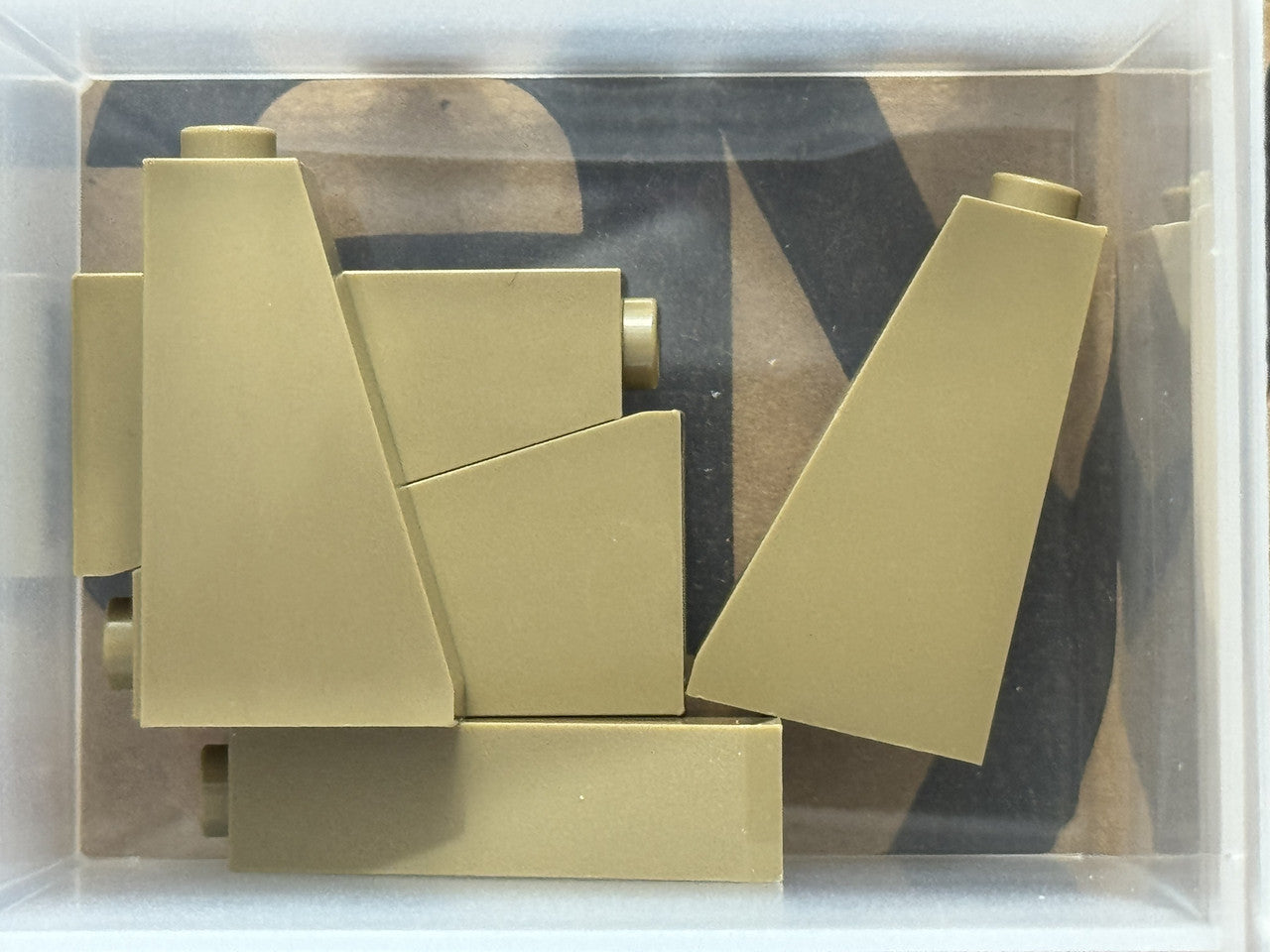 LEGO Parts - Dark Tan Slope 75 2 x 1 x 3 - Hollow Stud - No 4460b - QTY 5
