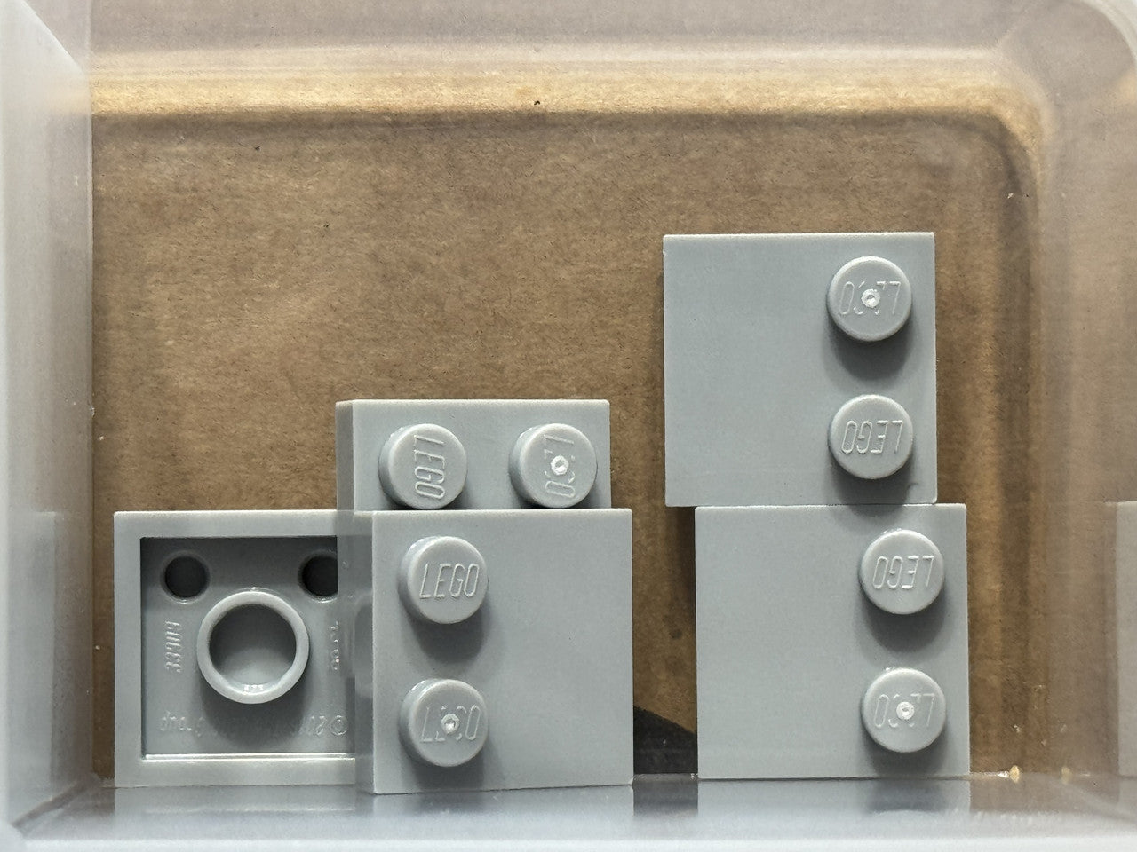 LEGO Parts - Light Bluish Gray Tile 2 x 2 with Studs on Edge - No 33909 - QTY 5
