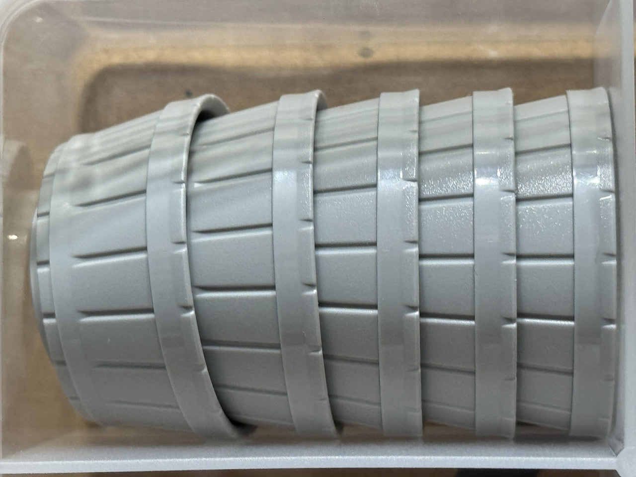 LEGO Parts - Light Bluish Gray Container, Barrel Half Large - No 64951 - QTY 5