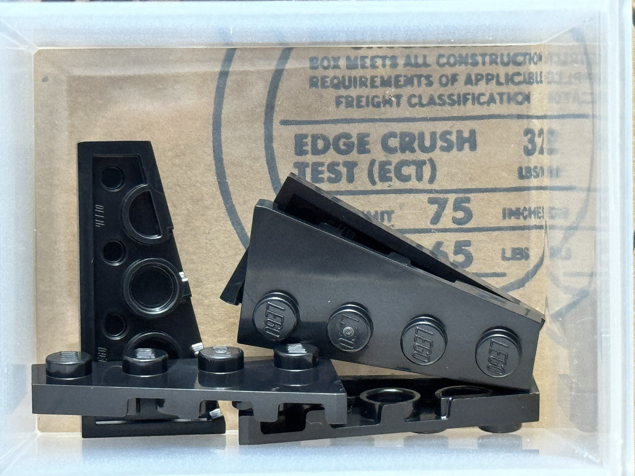 LEGO Parts - Black Wedge, Plate 4 x 2 Left - No 41770 - QTY 5