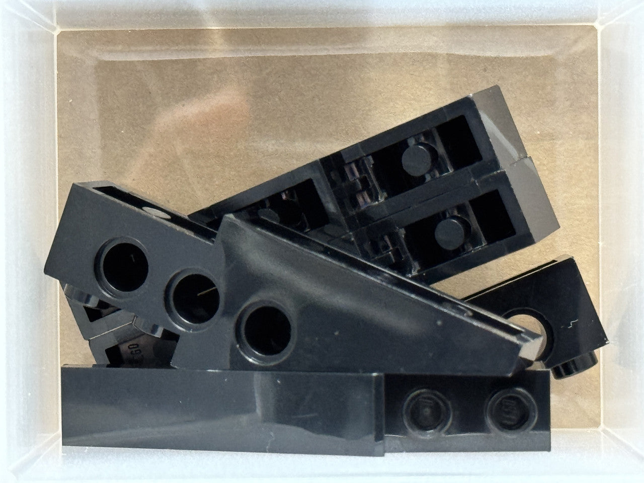 LEGO Parts - Black Technic Slope 6 x 1 x 1 2/3 - No 2744 - QTY 5