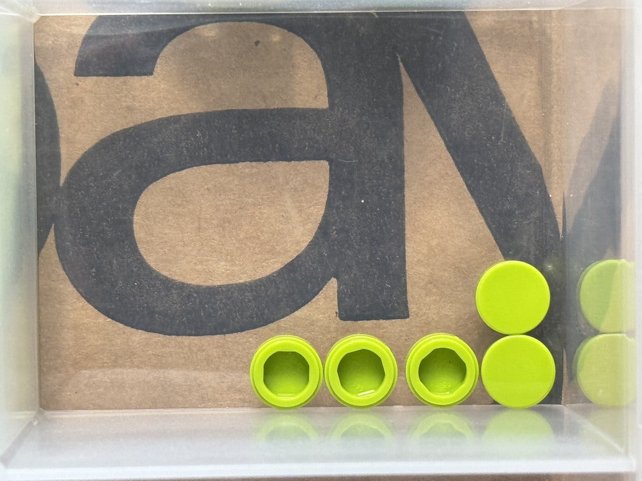 LEGO Parts - Lime Tile, Round 1 x 1 - No 98138 - QTY 5