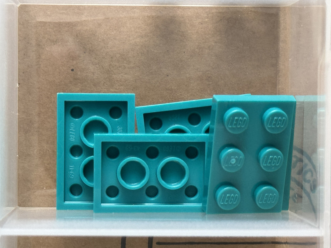 LEGO Parts - Dark Turquoise Plate 2 x 3 - No 3021 - QTY 5