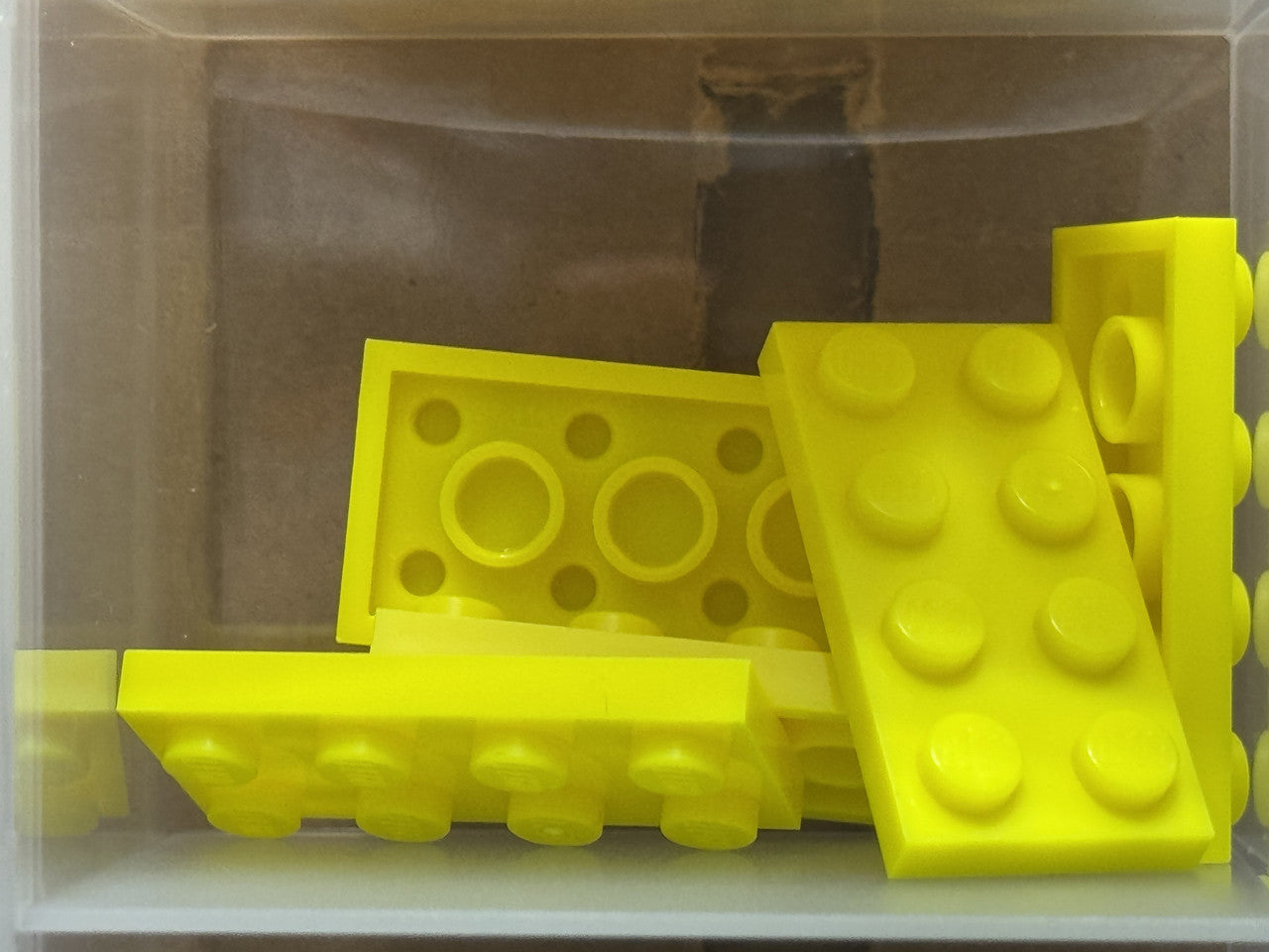 LEGO Parts - Neon Yellow Plate 2 x 4 - No 3020 - QTY 5