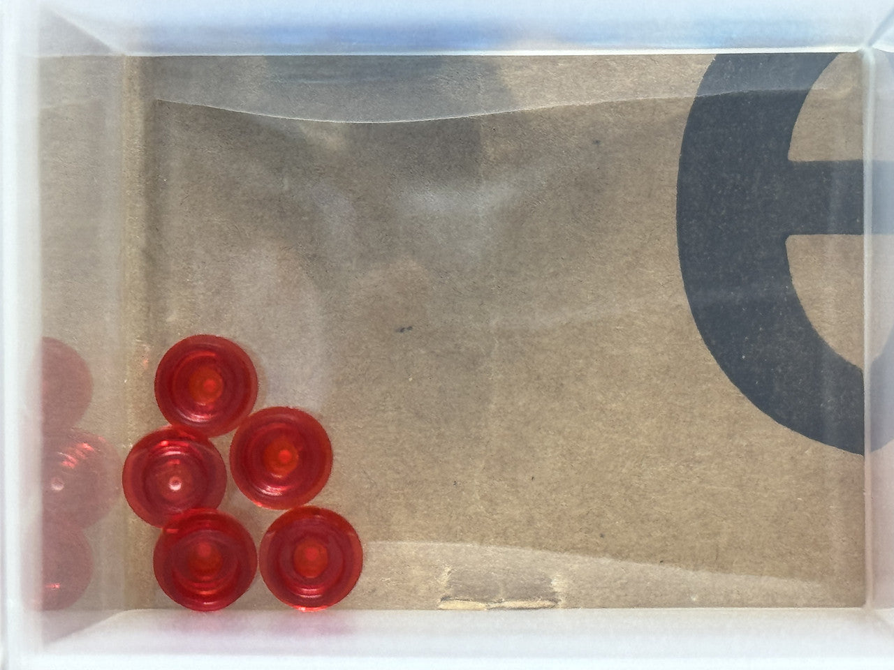 LEGO Parts - Trans-Red Plate, Round 1 x 1 - No 4073 - QTY 5