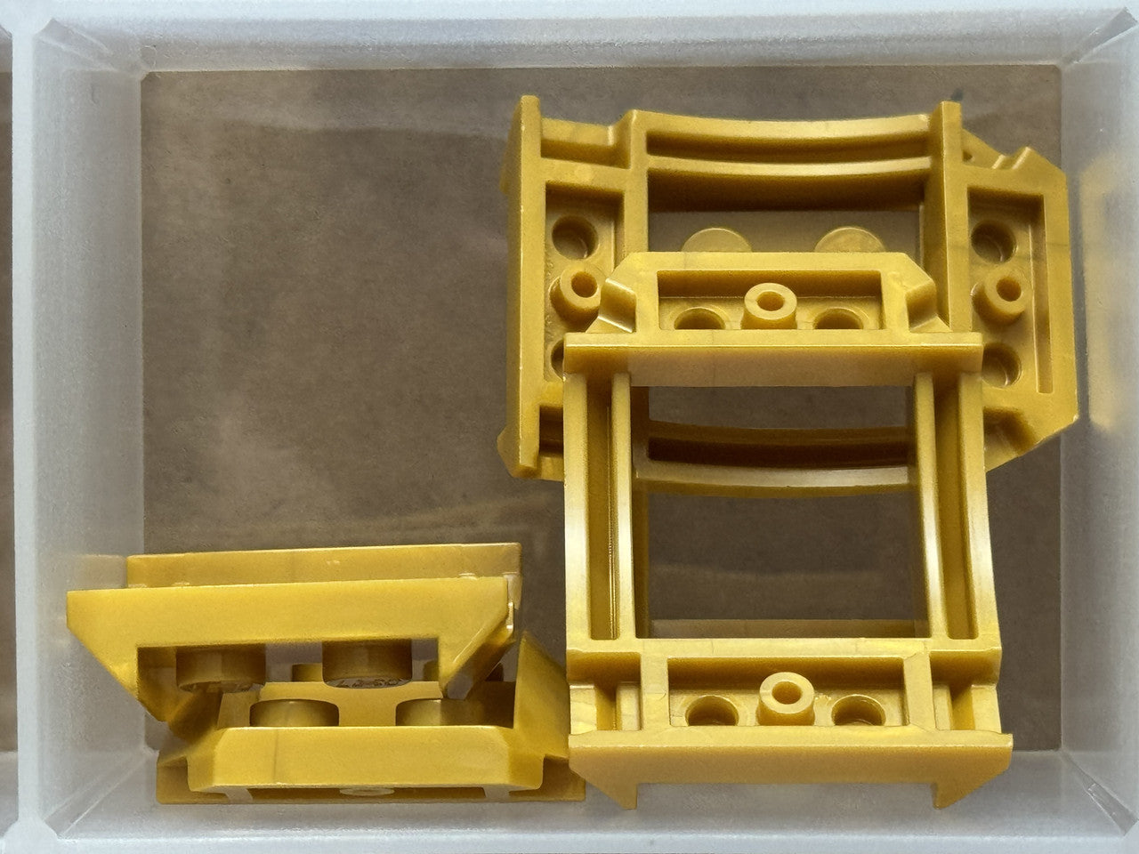 LEGO Parts - Pearl Gold Wedge 4 x 3 Open Cutout and 4 Studs - No 47755 - QTY 5