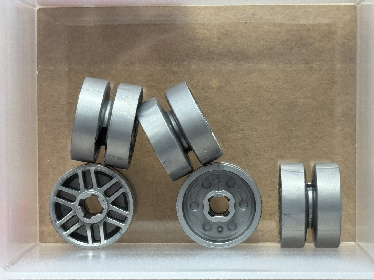 LEGO Parts - Flat Silver Wheel 14mm D. x 9.9mm - No 11208 - QTY 5
