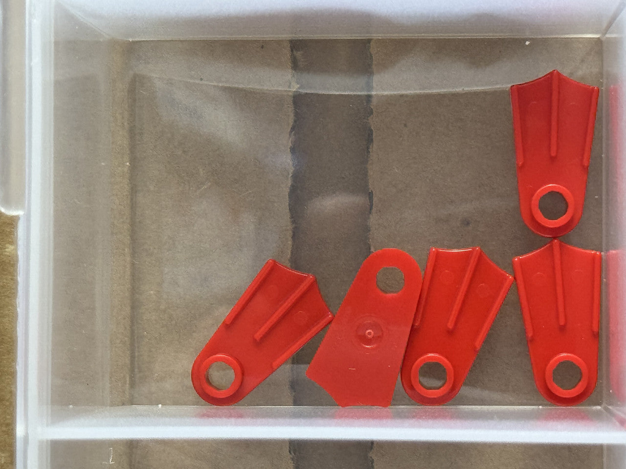 LEGO Parts - Red Minifigure Footgear Flipper - No 2599a - QTY 5