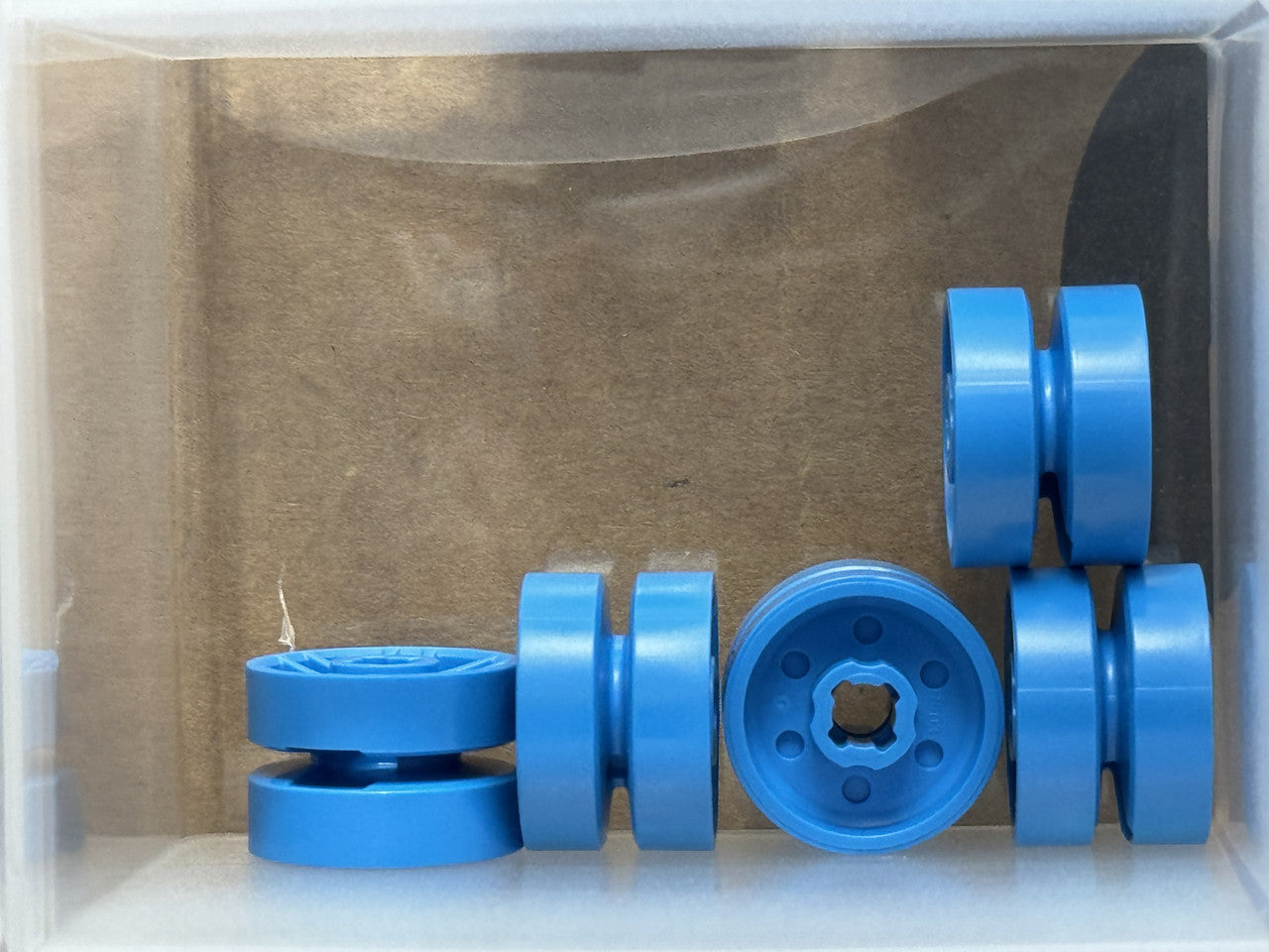 LEGO Parts - Dark Azure Wheel 14mm D. x 9.9mm Center Groove - No 11208 - QTY 5