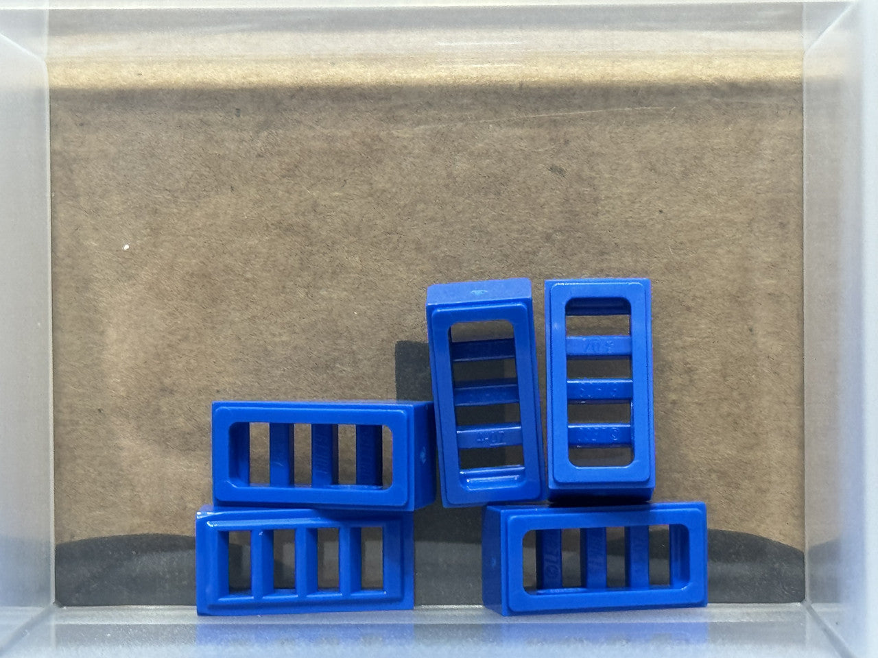 LEGO Parts - Blue Slope 18 2 x 1 x 2/3 with Grille - No 61409 - QTY 5