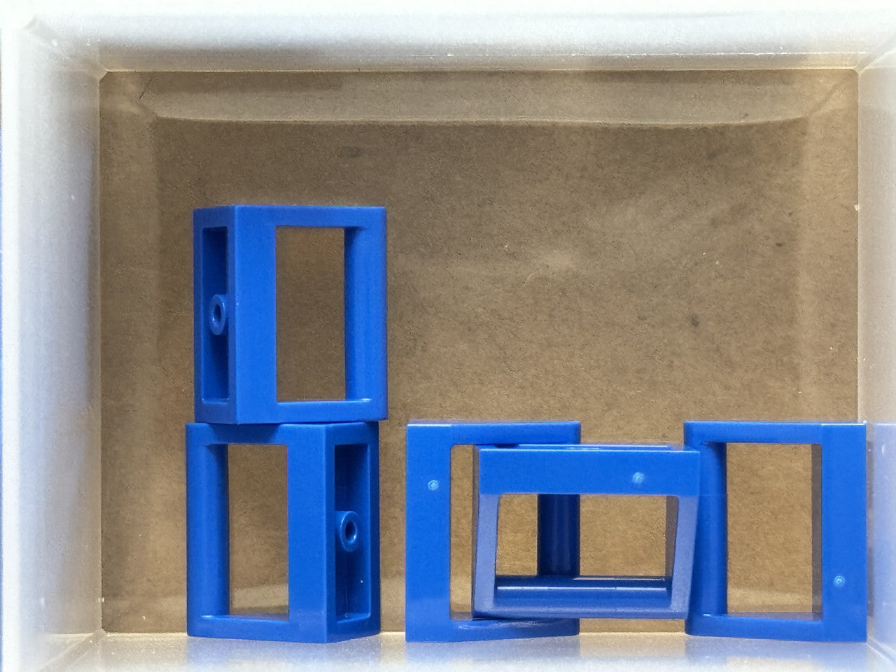 LEGO Parts - Blue Tile, Modified 1 x 2 with Bar Handle - No 2432 - QTY 5