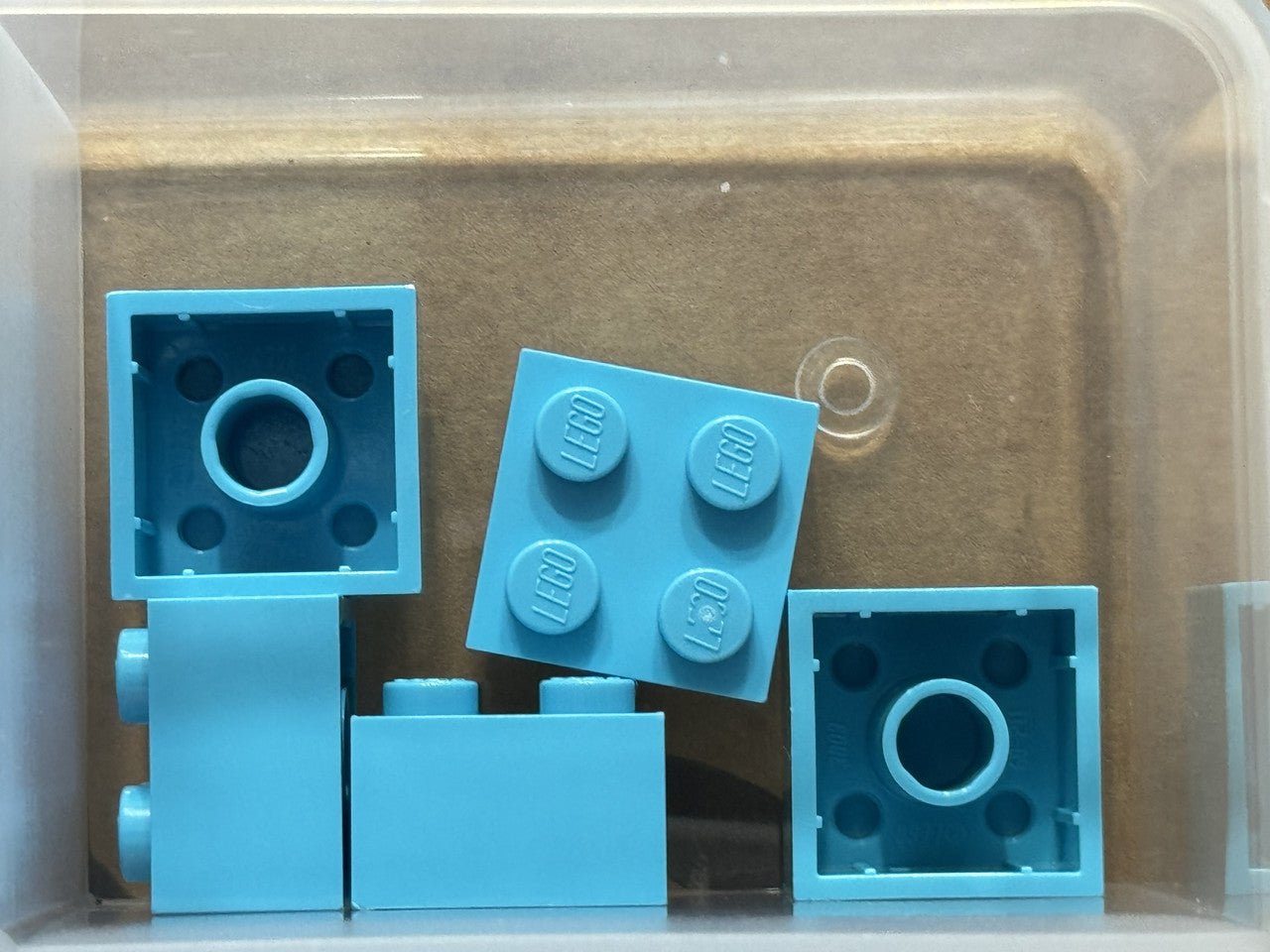 LEGO Parts - Medium Azure Brick 2 x 2 - No 3003 - QTY 5
