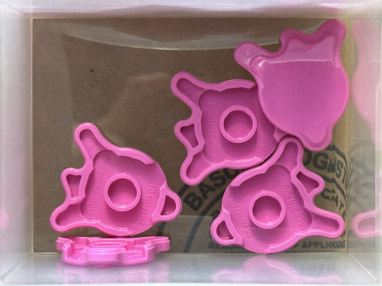 LEGO Parts - Dark Pink Tile, Round 2 x 2 Splat - No 80677 - QTY 5