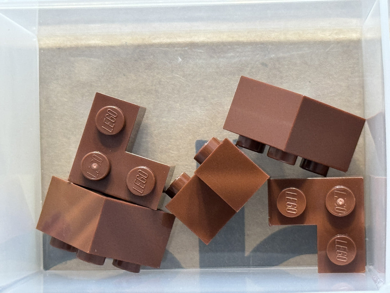 LEGO Parts - Reddish Brown Brick 2 x 2 Corner - No 2357 - QTY 5