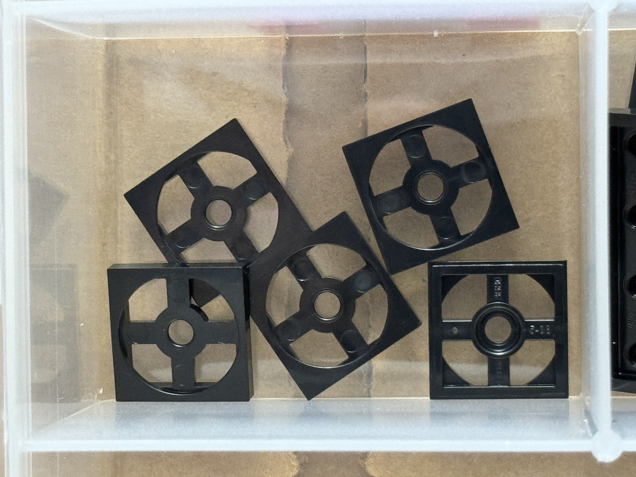 LEGO Parts - Black Turntable 2 x 2 Plate, Base - No 3680 - QTY 5
