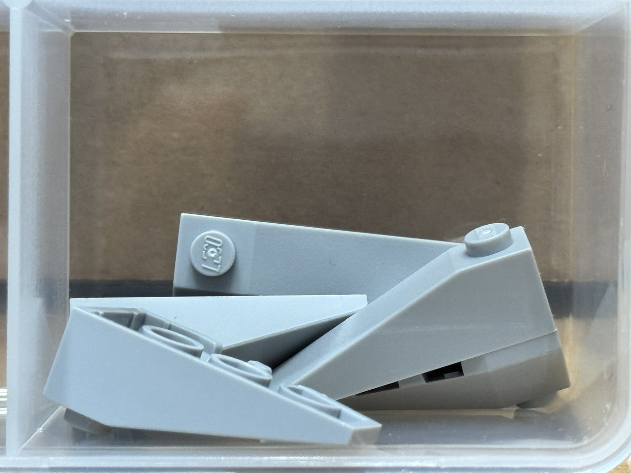 LEGO Parts - Light Bluish Gray Wedge 4 x 2 Triple Right - No 43711 - QTY 5