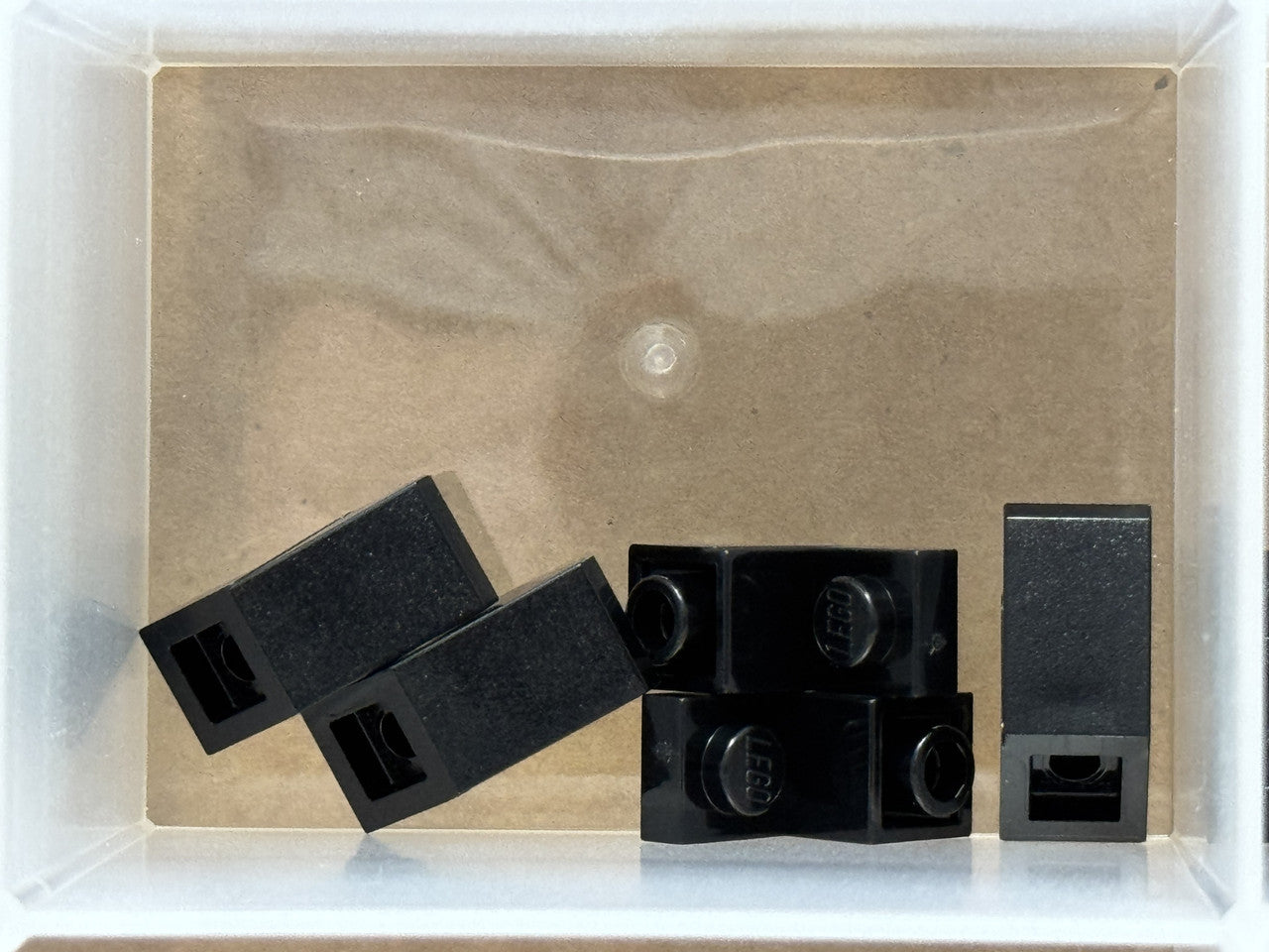 LEGO Parts - Black Slope, Inverted 45 2 x 1 with 2/3 Cutout - No 2310 - QTY 5