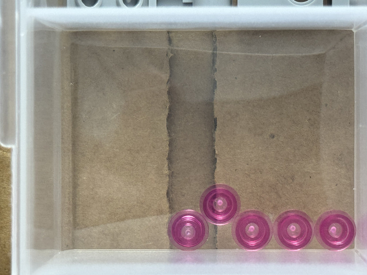 LEGO Parts - Trans-Dark Pink Plate, Round 1 x 1 - No 4073 - QTY 5