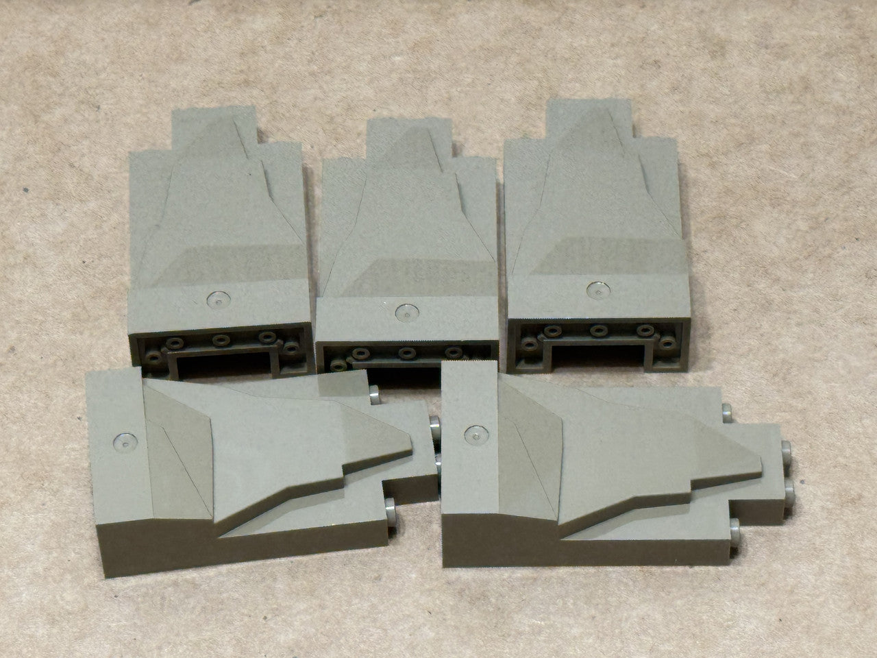 LEGO Parts - Dark Tan Rock Panel 2 x 4 x 6 - No 47847 - QTY 5