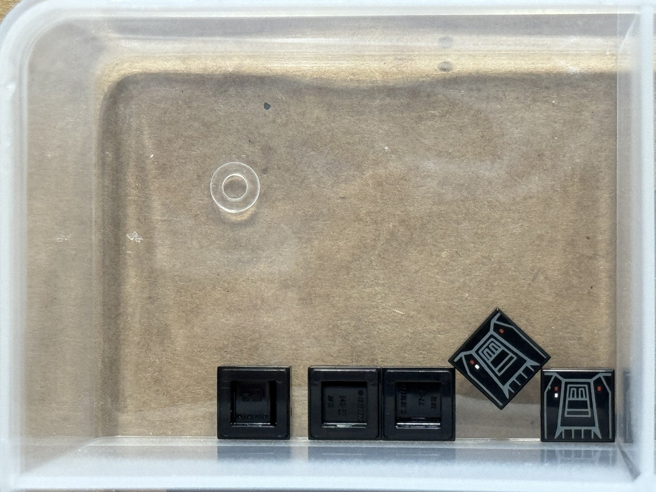 LEGO Parts - Black Tile 1 x 1 SW Moff Gideon Jet Pack - No 3070pb359 - QTY 5