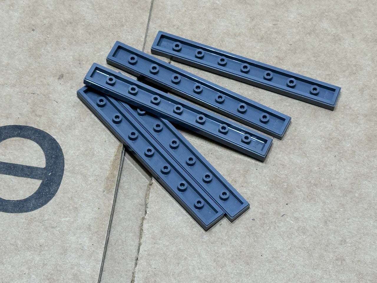 LEGO Parts - Dark Bluish Gray Tile 1 x 8 - No 4162 - QTY 5