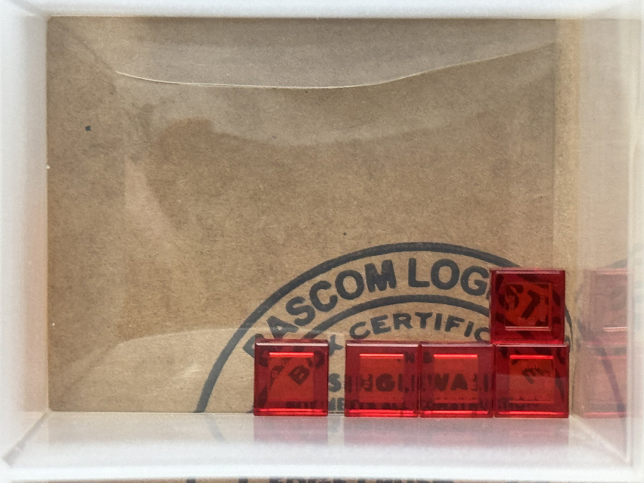 LEGO Parts - Trans-Red Tile 1 x 1 - No 3070 - QTY 5
