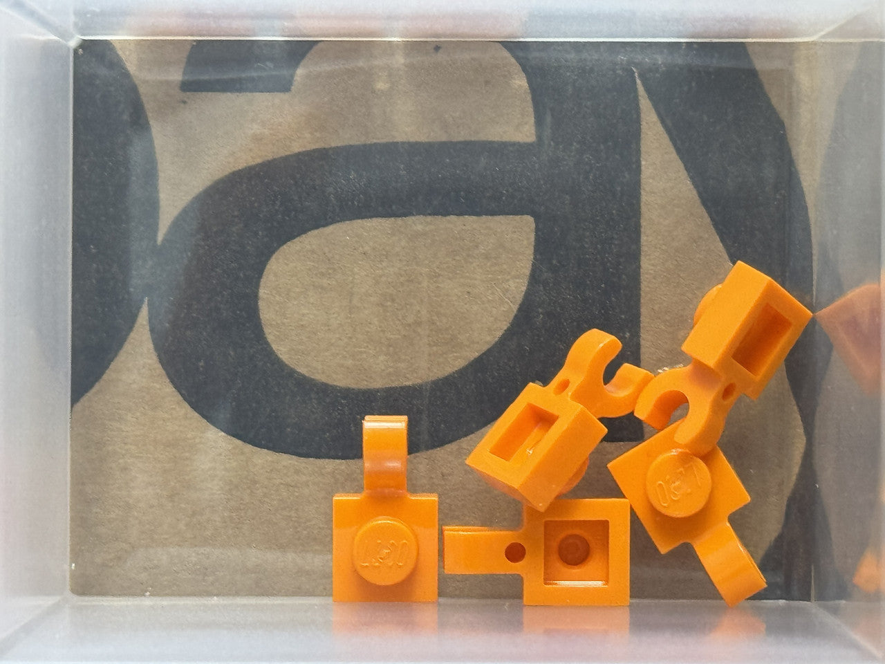 LEGO Parts - Orange Plate 1 x 1 with Open O Clip - No 61252 - QTY 5