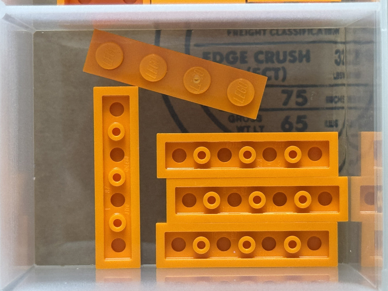 LEGO Parts - Orange Plate 1 x 4 - No 3710 - QTY 5