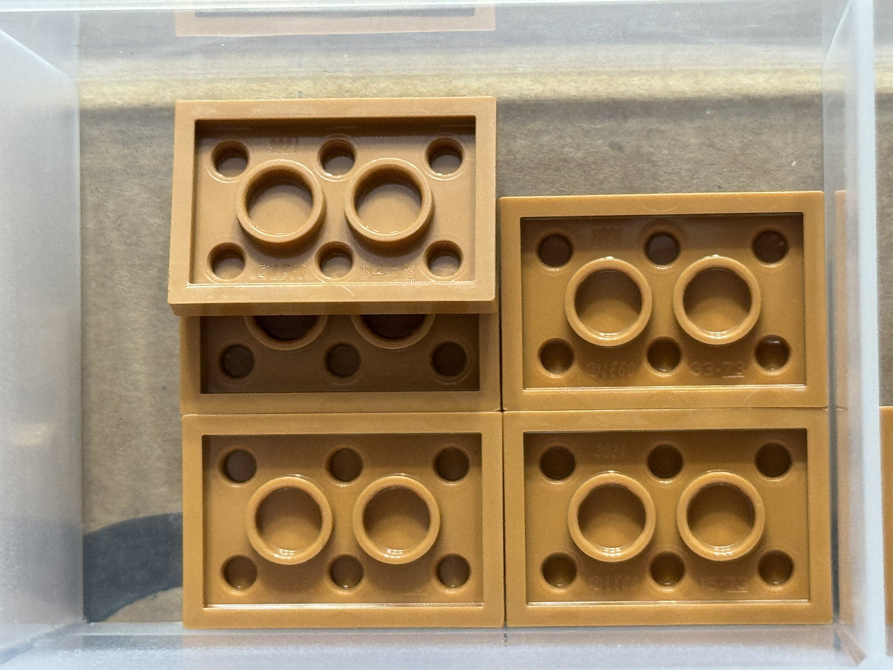 LEGO Parts - Medium Nougat Plate 2 x 3 - No 3021 - QTY 5