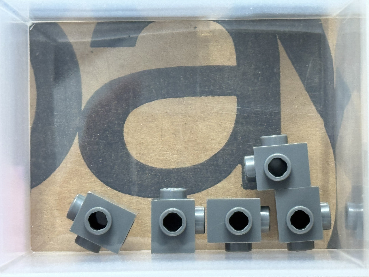 LEGO Parts - Dark Bluish Gray Brick 1 1 Studs Sides Adjacent - No 26604 - QTY 5