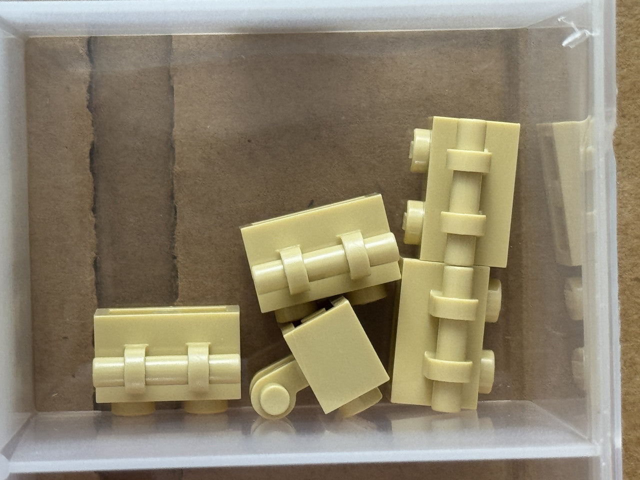 LEGO Parts - Tan Brick 1 x 2 with Bar Handle on Side - No 30236 - QTY 5