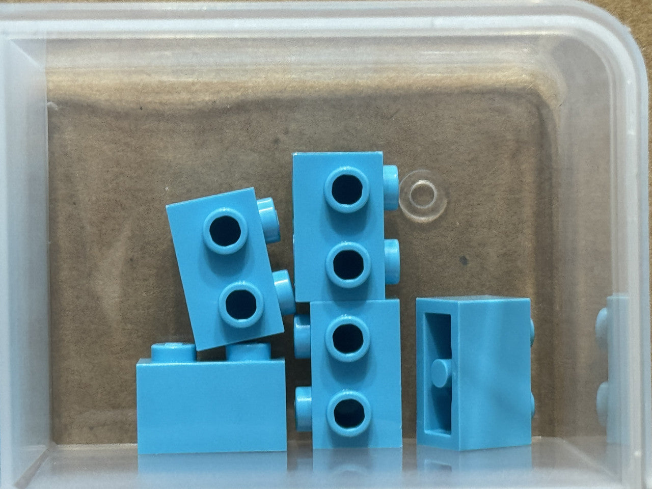 LEGO Parts - Medium Azure Brick 1 x 2 with Studs on 1 Side - No 11211 - QTY 5