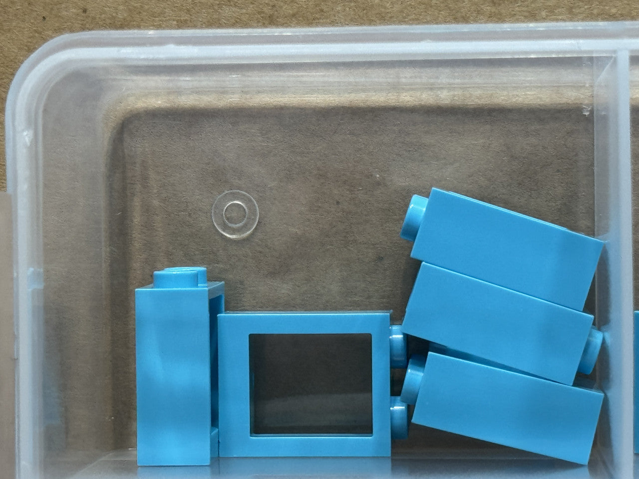 LEGO Parts - Medium Azure Window 1 x 2 x 2 Flat Front - No 60592 - QTY 5